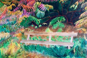 Forest bench/Горска пейка-49.5x34.5 cm